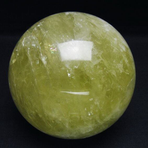1.2Kg シトリンクォーツ 丸玉 95mm スフィア 置物 一点物 151-7533