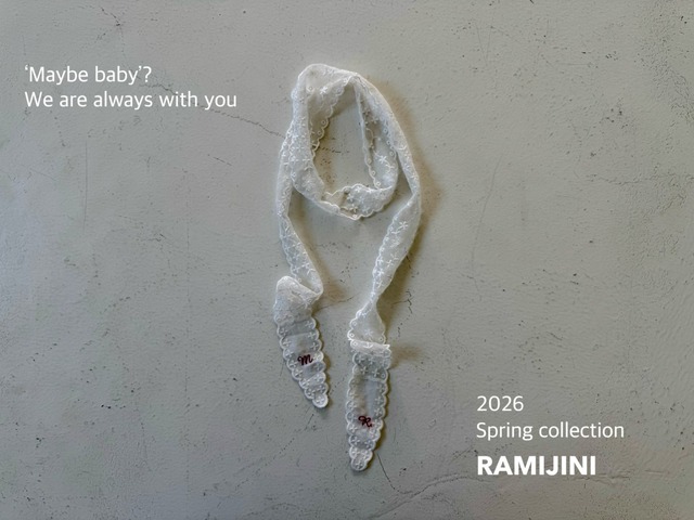 【取寄】ramijini｜lace scarf｜レーススカーフ｜FREE｜kids&jr｜26 spring