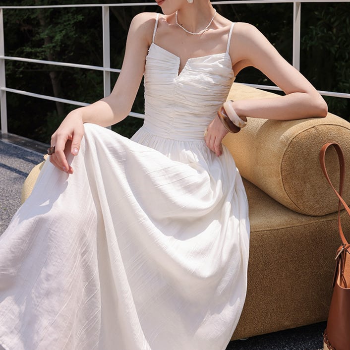 ギャザー キャミソール ワンピース 1col H10624