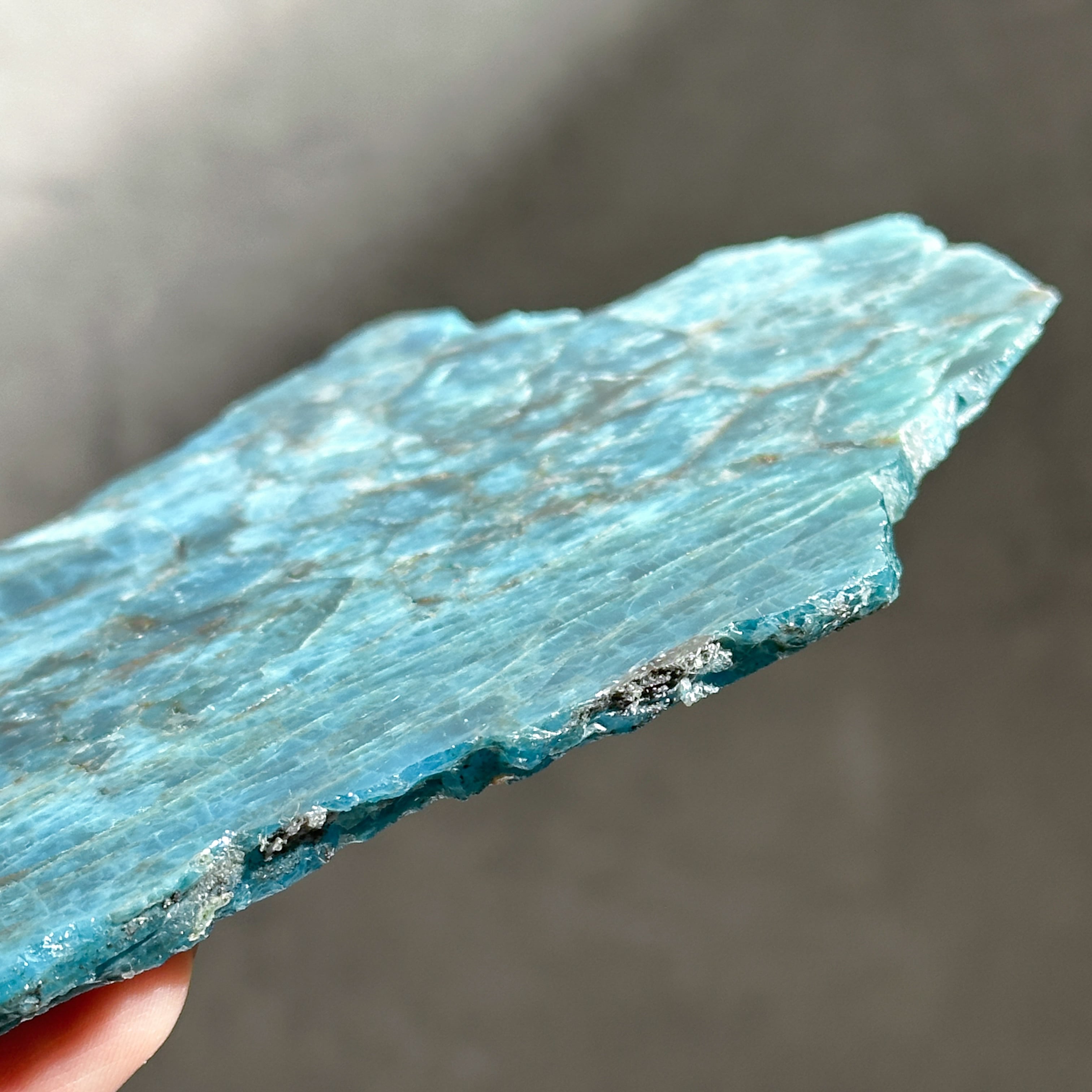 台座付き◎ブルーアパタイト スライス 21◇ Blue Apatite ◇ 天然石