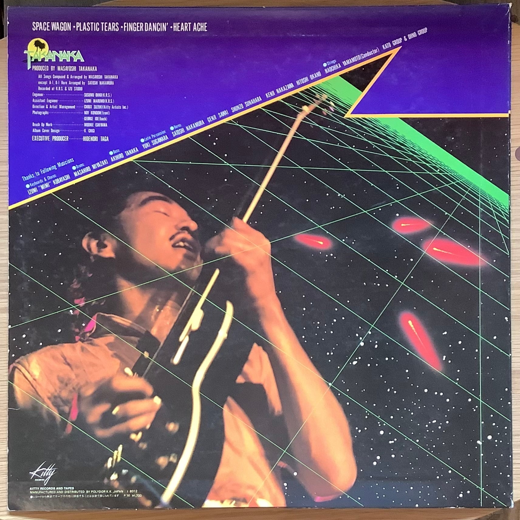 高中正義 FINGER DANCIN' 12インチ 【美品、外袋、レコード袋付】 高中正義 / FINGER DANCIN' | Plastic Soul Records