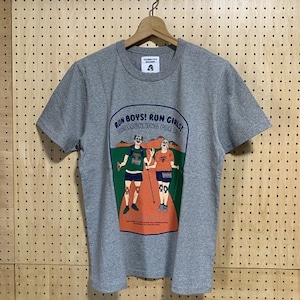 TACOMA FUJI RECORDS　RUN BOYS! RUN GIRLS! TRAIL RUNNING FOR LIFE　 タコマフジレコード　Tシャツ　ホワイト / グレー