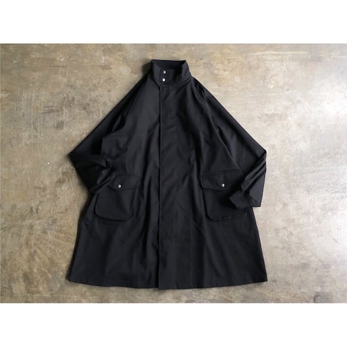 BASISBROEK (バージスブルック) 『GRAS』British Twill Oversized A Line Stand Collar Coat