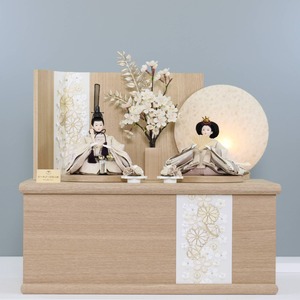 ピーカブーひな人形 ベーシックシリーズ 収納飾り 【吉野 -Yoshino-】 ひな人形｜雛人形｜桜｜刺繍｜和モダン