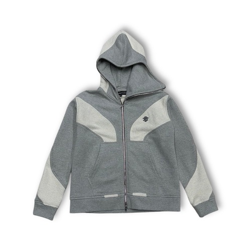 GROUTURE / zip mask hoodie grey