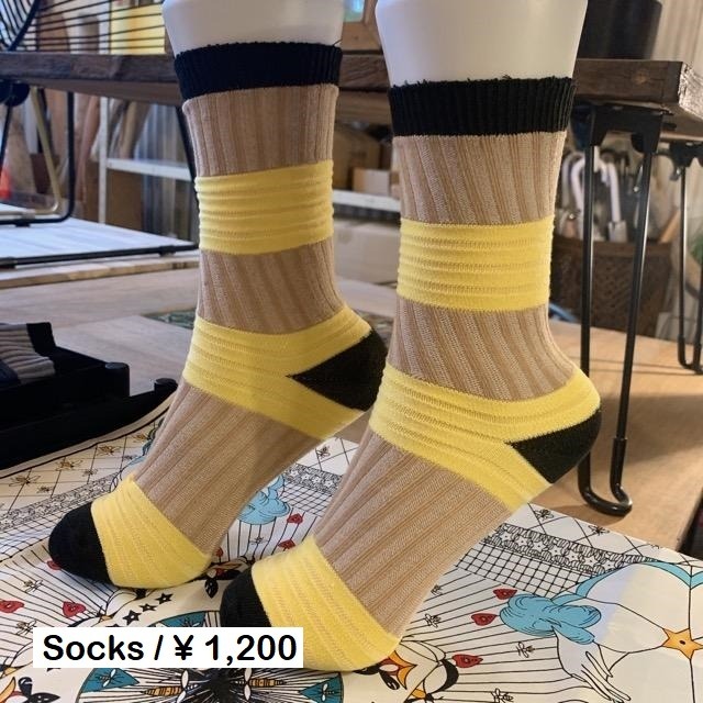 TOPANGA SOCKS  Lady's　　チューブソックス　イエロー