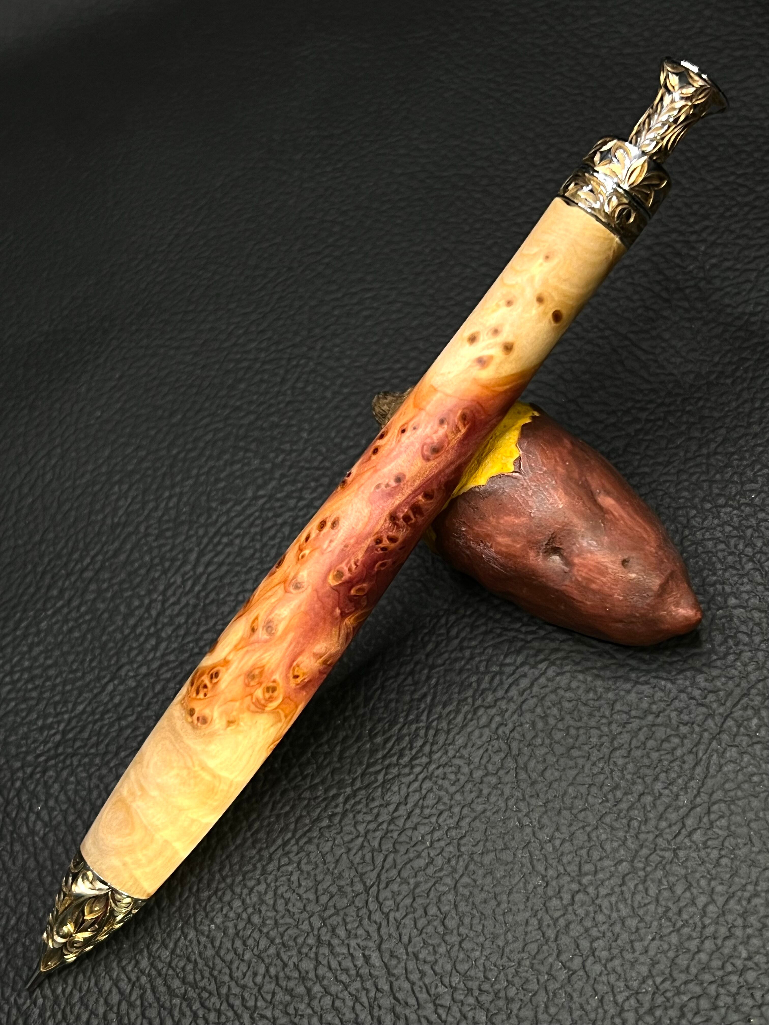 1 タクサスフロリニーバール 極上杢 彫金金具 おまけ付き | こぶた工房