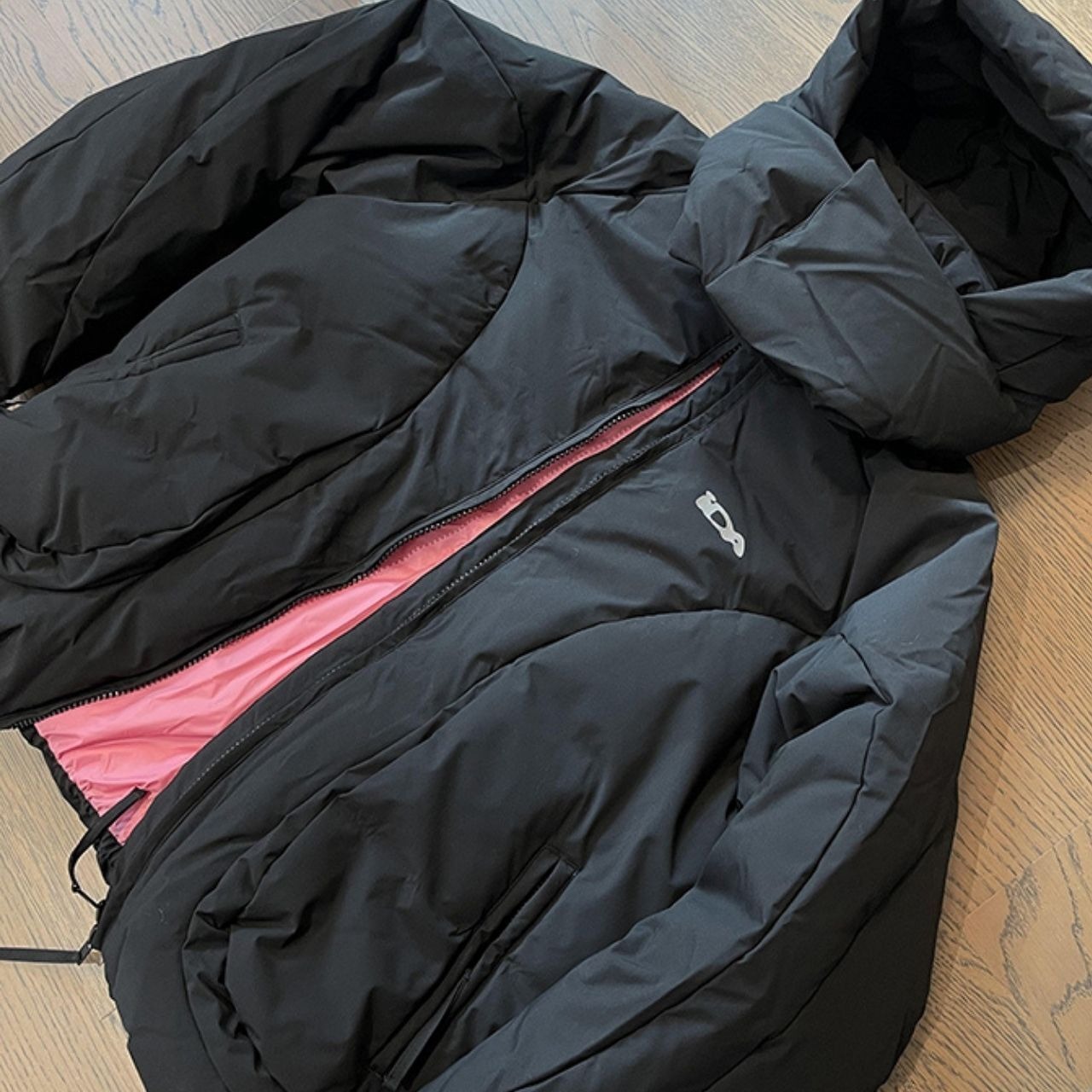 取り外し可能なフード付きヘビーウェイトコットンブルゾン　1034