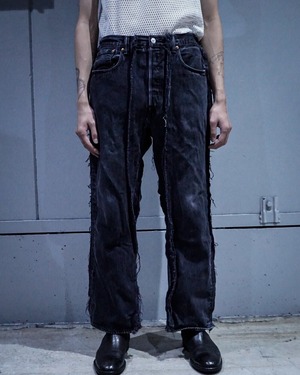【add (C) vintage】"Original Remake" Multiple Panels Pattern Patchwork Denim Pants