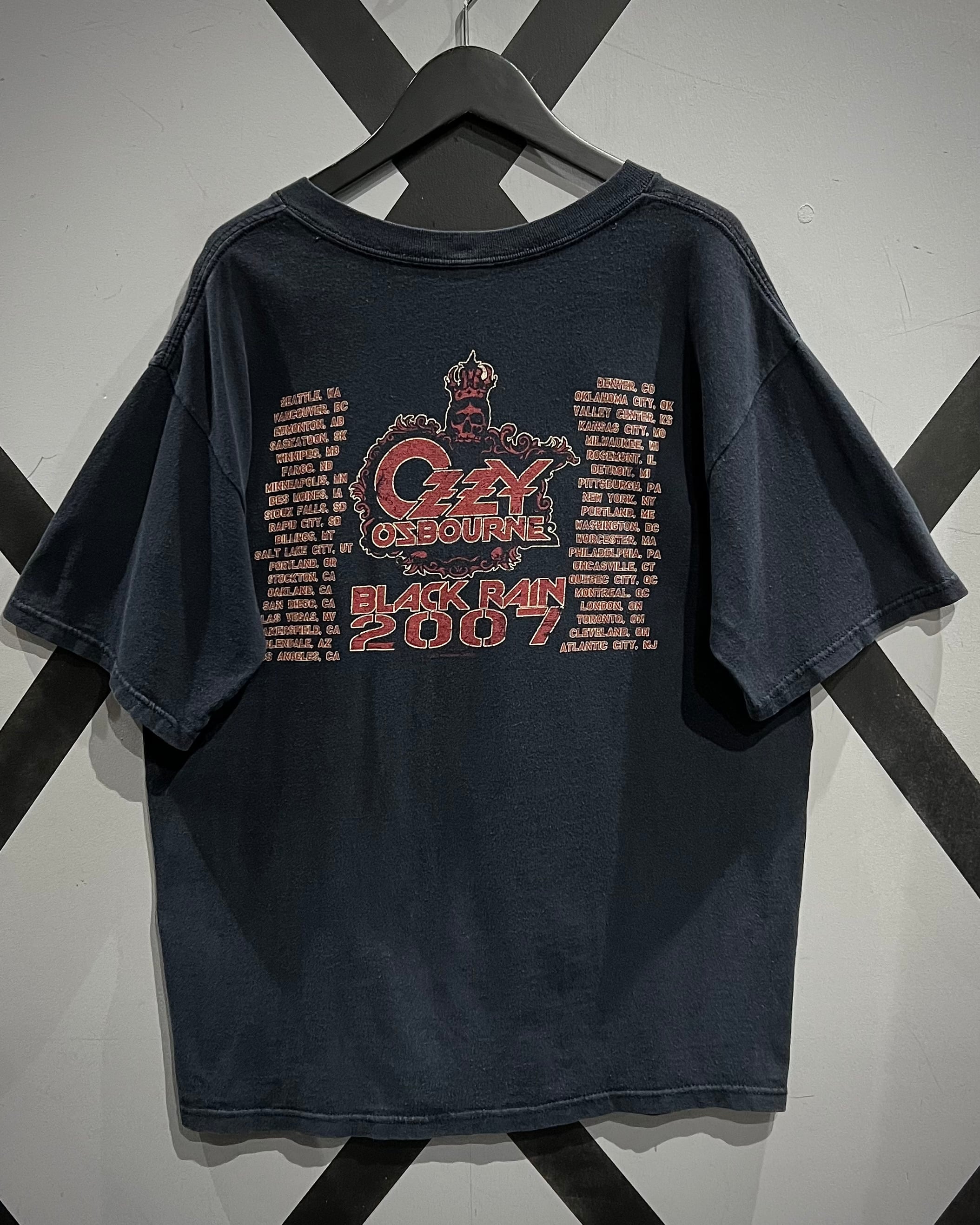 X VINTAGE】 00's “Ozzy Osbourne” “BLACK RAIN” Tour T-Shirt | Caka