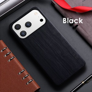 ◆iPhone 17/16/15/14/13/Pro/Pro Max/Plus/Air◆ Wood Design Leather Case / ウッド デザイン レザー スマホケース