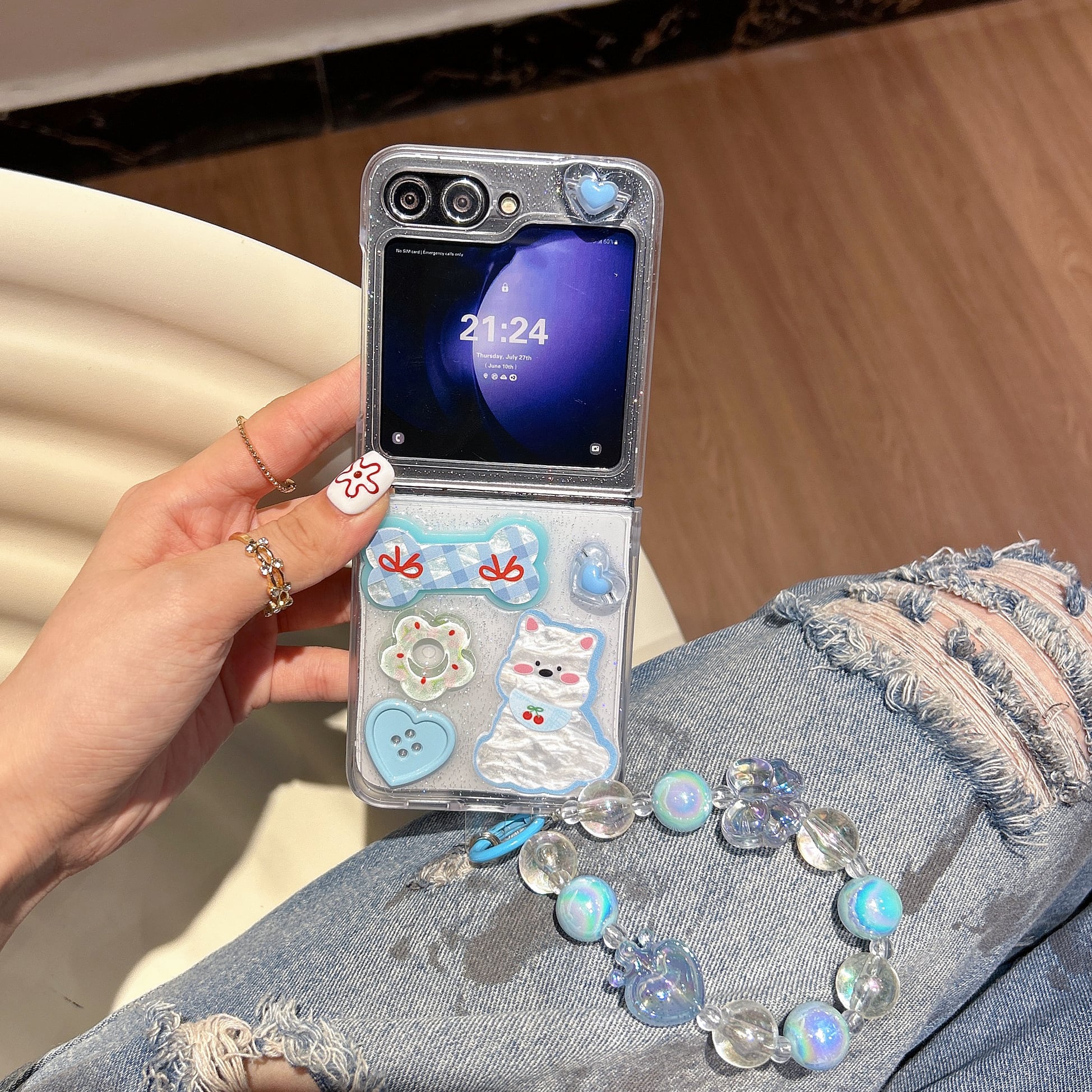 ワンちゃん 透明感 Galaxy Z Fold7/6/5/4 Galaxy Z Flip7/6/5/4/3