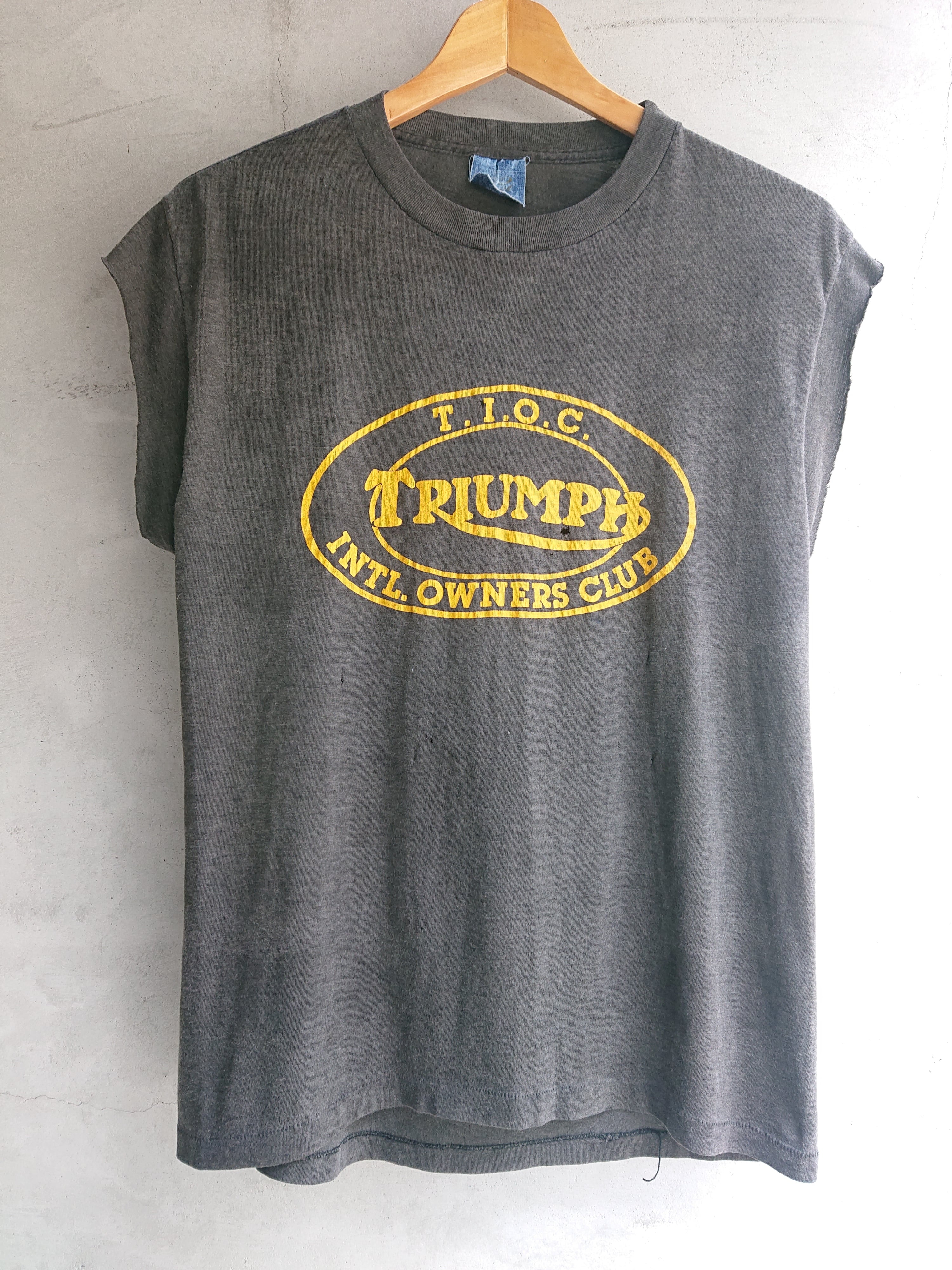 1980s "TRIUMPH OWNERS CLUB TEE" CUT-OFF