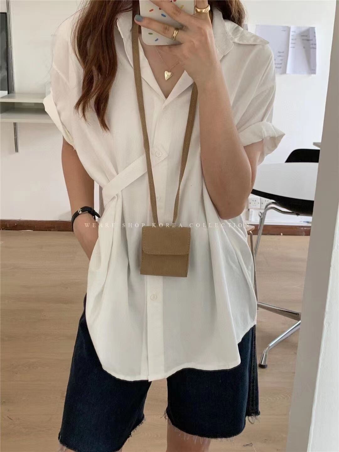 カシュクール半袖ブラウス AJ2205-683