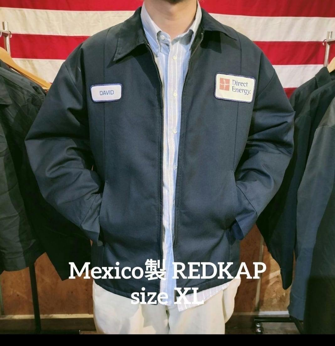 Used ジャケット◆XL Mexico製 REDKAP 濃紺 ワークジャケット ワッペン◆ヴィンテージ USA古着