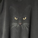 黒猫　Black fade T-shirt 　アニマルTシャツ