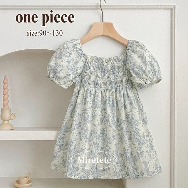 【取寄】淡いブルーがおしゃれで夏らしいお上品なワンピース