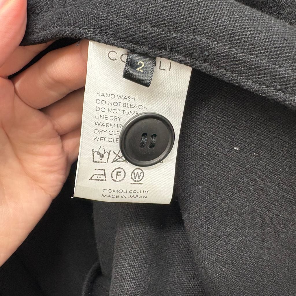 COMOLI コモリ 22SS シルクネップワークコート V01-04006 ブラック