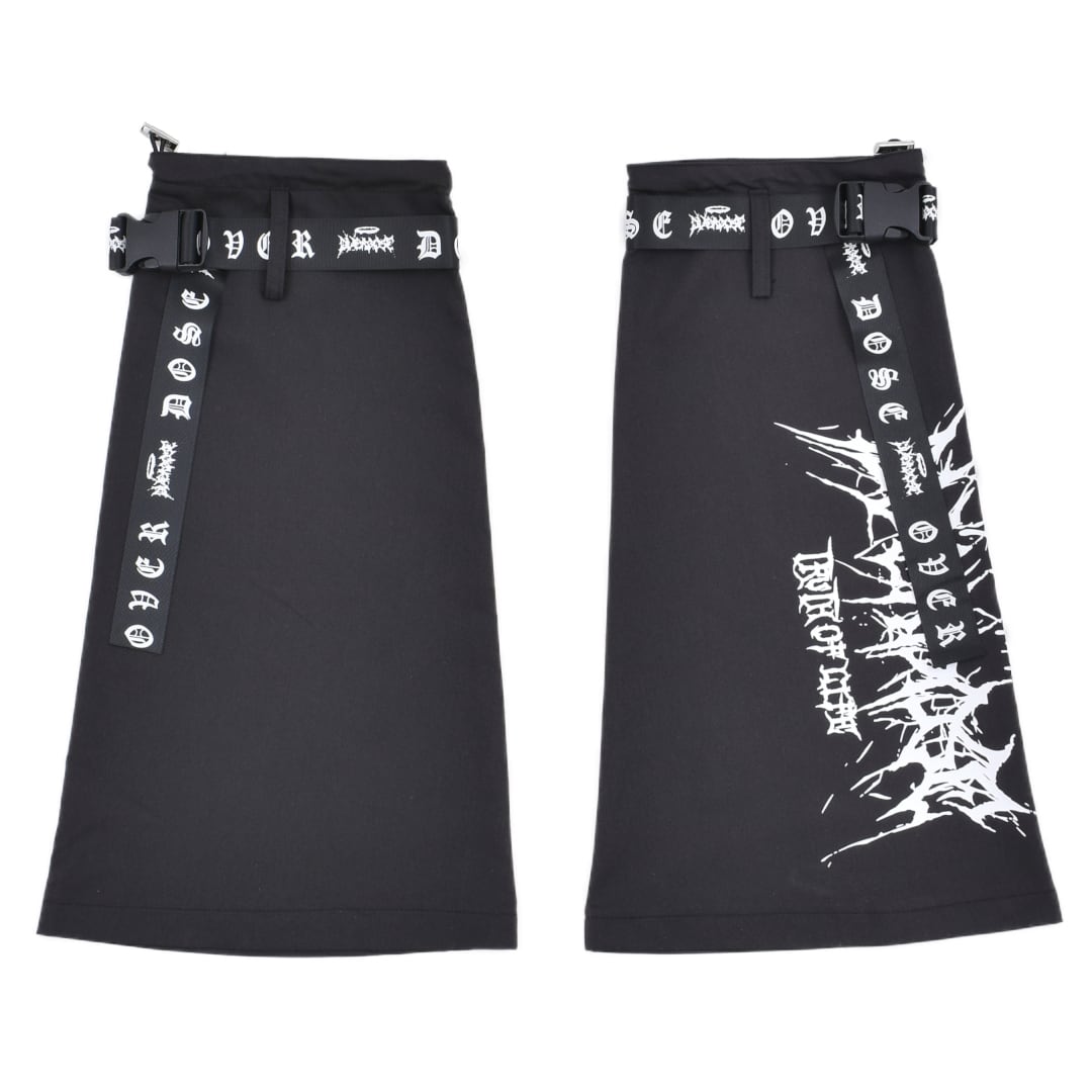 ファッションベル　カウベル チェーン付き☆チェック肩ベルトワンピース(BLACK・PINK