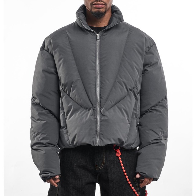 【DRIP6369】D/B Dismantled Line Vertical Collar Cotton Jacket