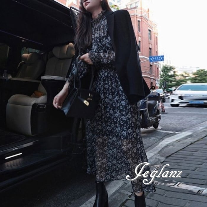 セットアップ 2点 テーラード ジャケット シフォン 肌透け ワンピース(M6105)λι