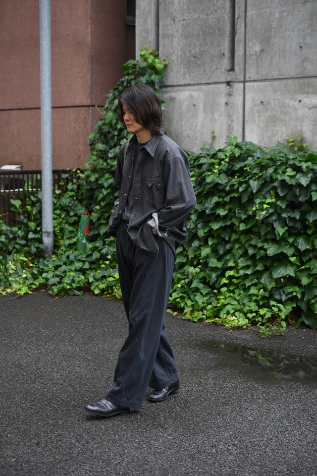 BAUTH / SATIN FLISCO PANTS (CHARCOAL)