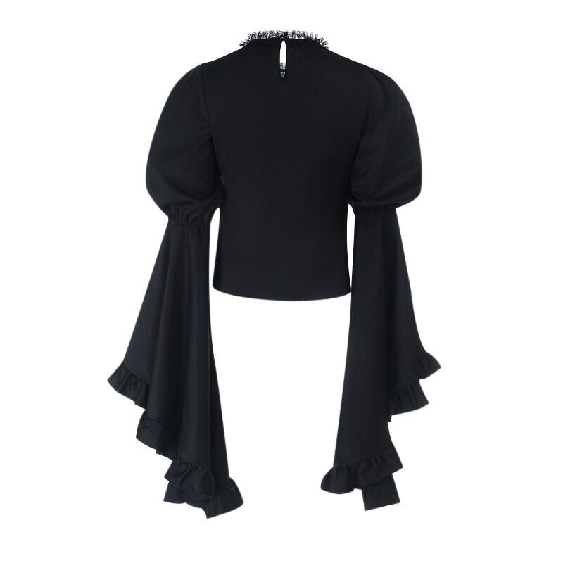 Gothic frill blouse r0175
