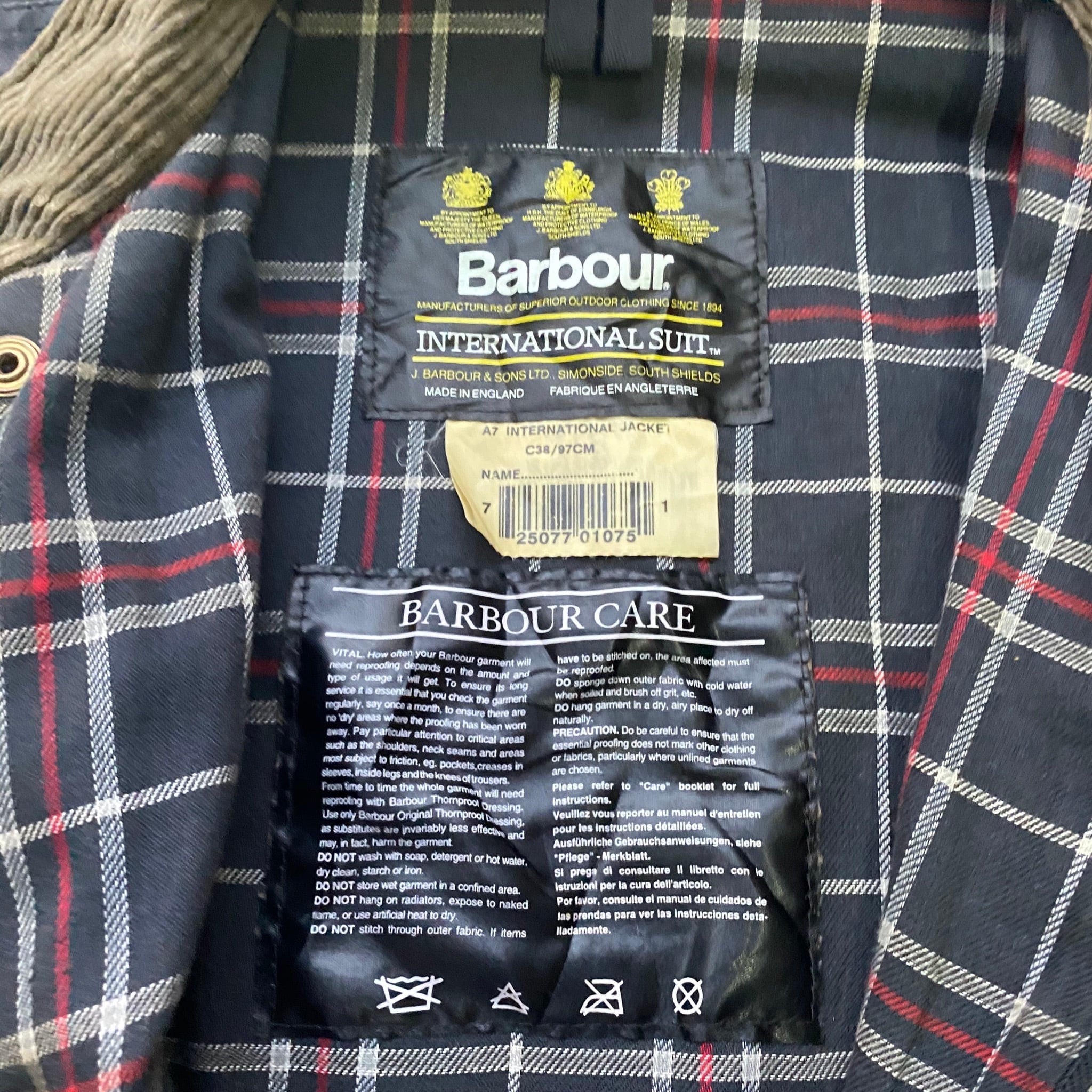 80〜90年代 ビンテージ 旧3ワラント Barbour バブアー 80〜90年代 ビンテージ 旧3ワラント Barbour バブアー