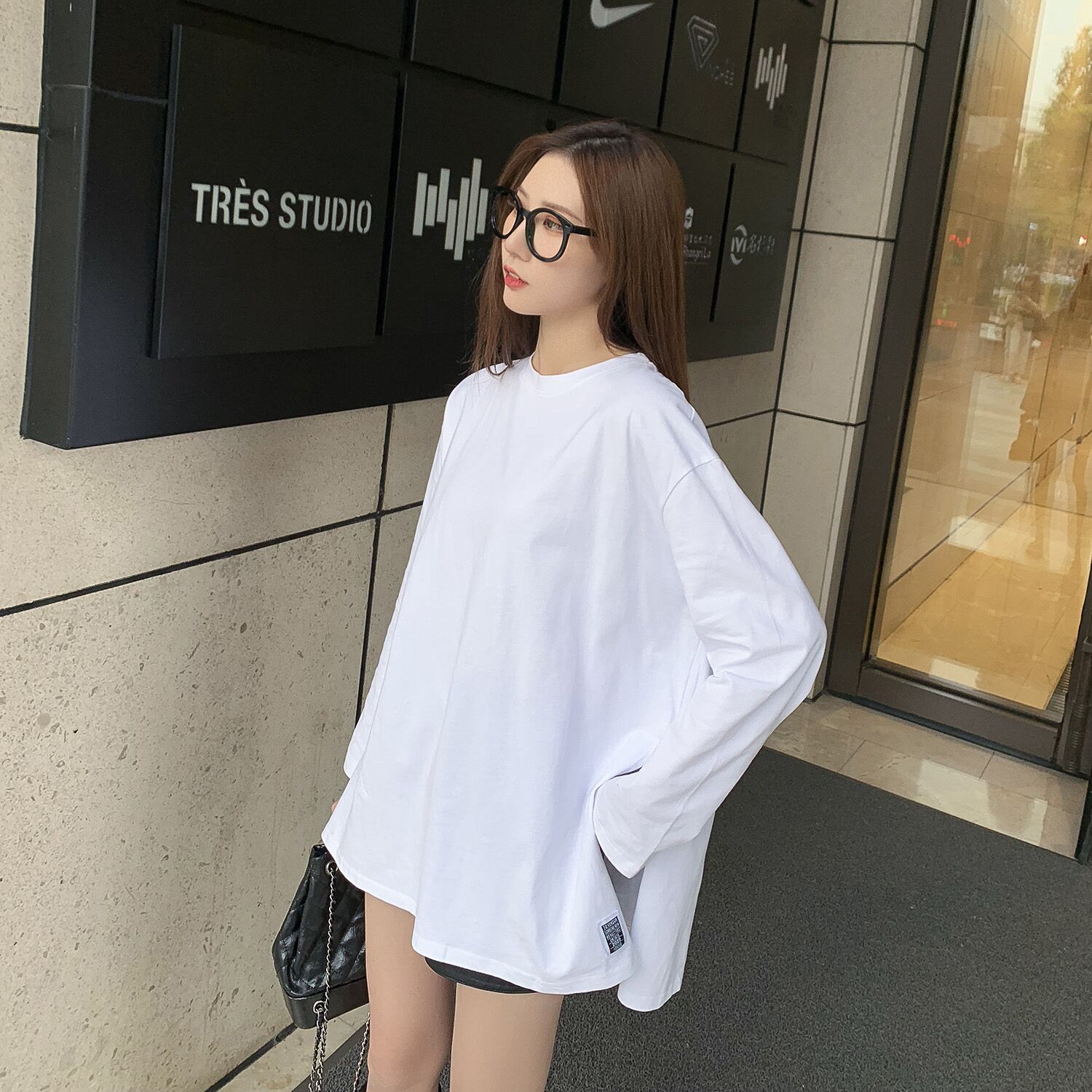 ホワイトTシャツ シャツ スタイルトップス ロング 6Du_Shop_Women80437564700