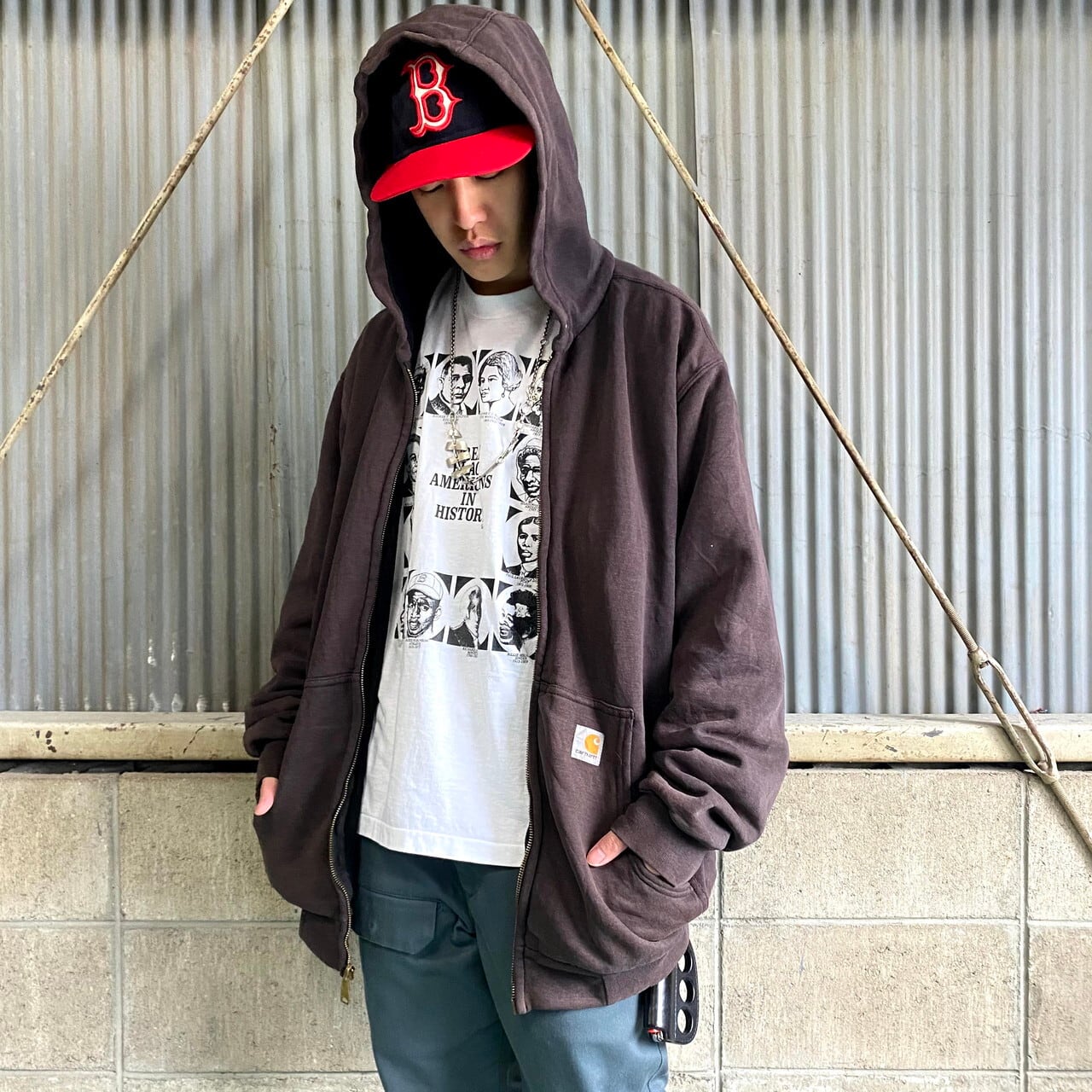 00s Carhartt カーハート パーカー フルジップ ストリート ゆるだぼ