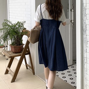 22ss デニムキャミロングワンピース 韓国レディースファッション通販 Krex ケーレックス