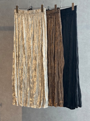 velours washer pleats skirt