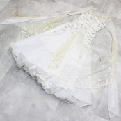 社交ダンス 衣装 スタンダード ドレス ワンピース パーティ衣装 女性用 レディース オールシーズン 白 ホワイト系 スパンコール フロート 派手 華やか レース ラインストーン 華やかさ ドレスアップ 打ち合わせ パフォーマンス ステージ 衣装優雅