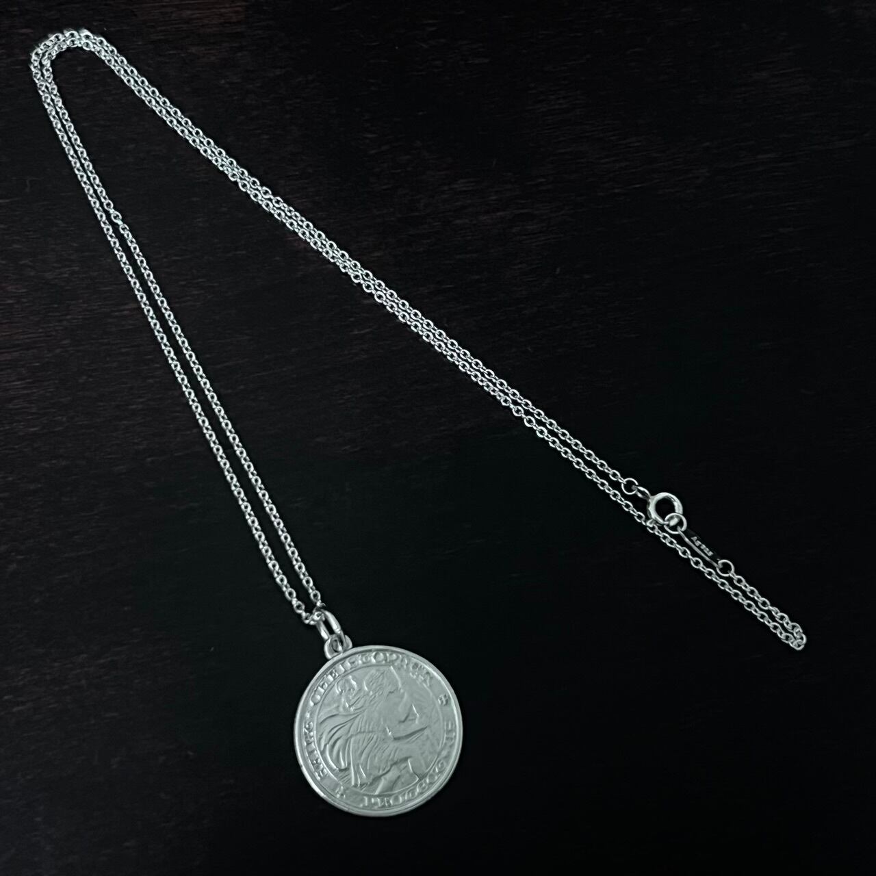 VINTAGE TIFFANY & CO. SAINT CHRISTOPHER Medal Charm Necklace