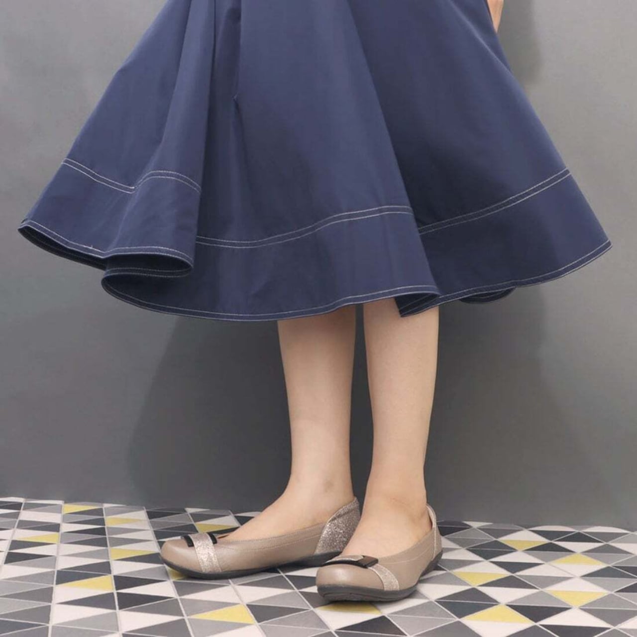 SHOEL(シュール) 本革 バレエパンプス グリッター 6476 シルバー ブラック ベージュ ガンメタル | Shoel SHOEL(シュール) 本革 バレエパンプス グリッター 6476 シルバー ブラック ベージュ ガンメタル | Shoel