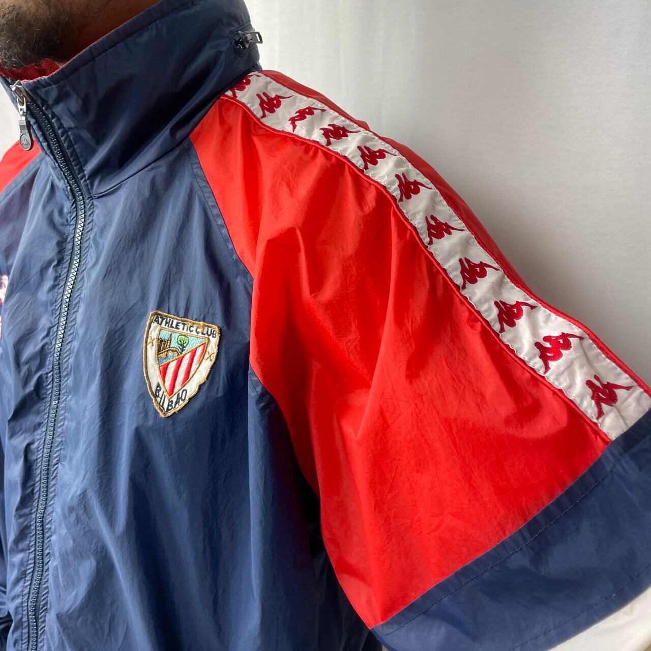 90年代 KAPPA カッパ ATHLETIC BILBAO アスレチック・ビルバオ ナイロントラックジャケット メンズXL相当 古着 90s