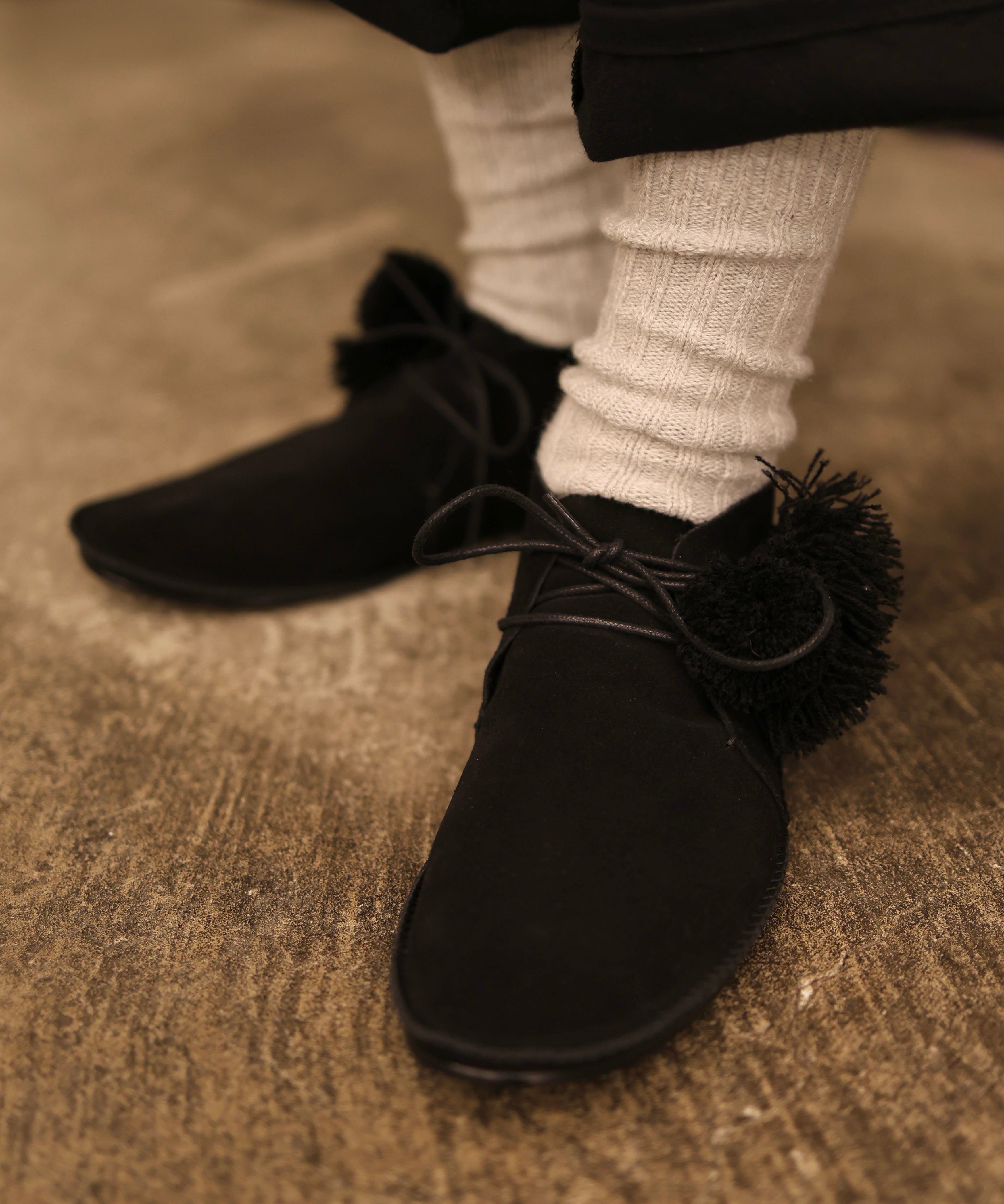 Midorikawa / MID26SS-A03 MOCCASIN CHUKKA BOOTS (BLACK