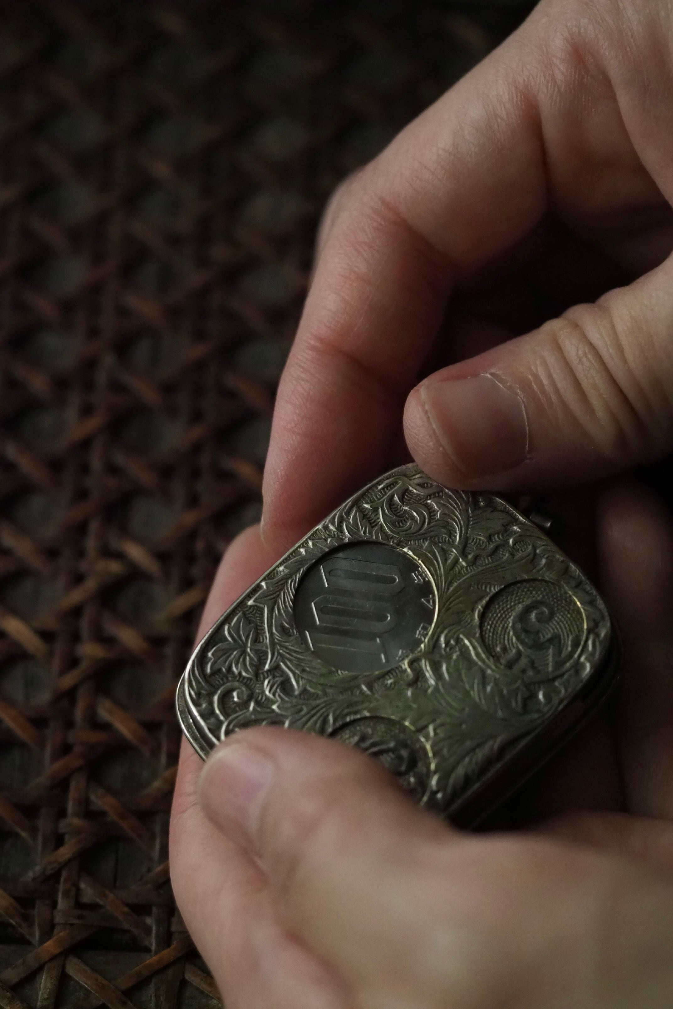 イギリス バネ式コイン入れ-antique coin holder | アンティーク