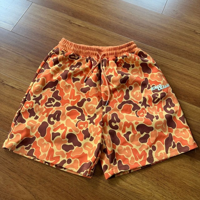 アーミーカモワイドスウェットハーフパンツ 2col R02508