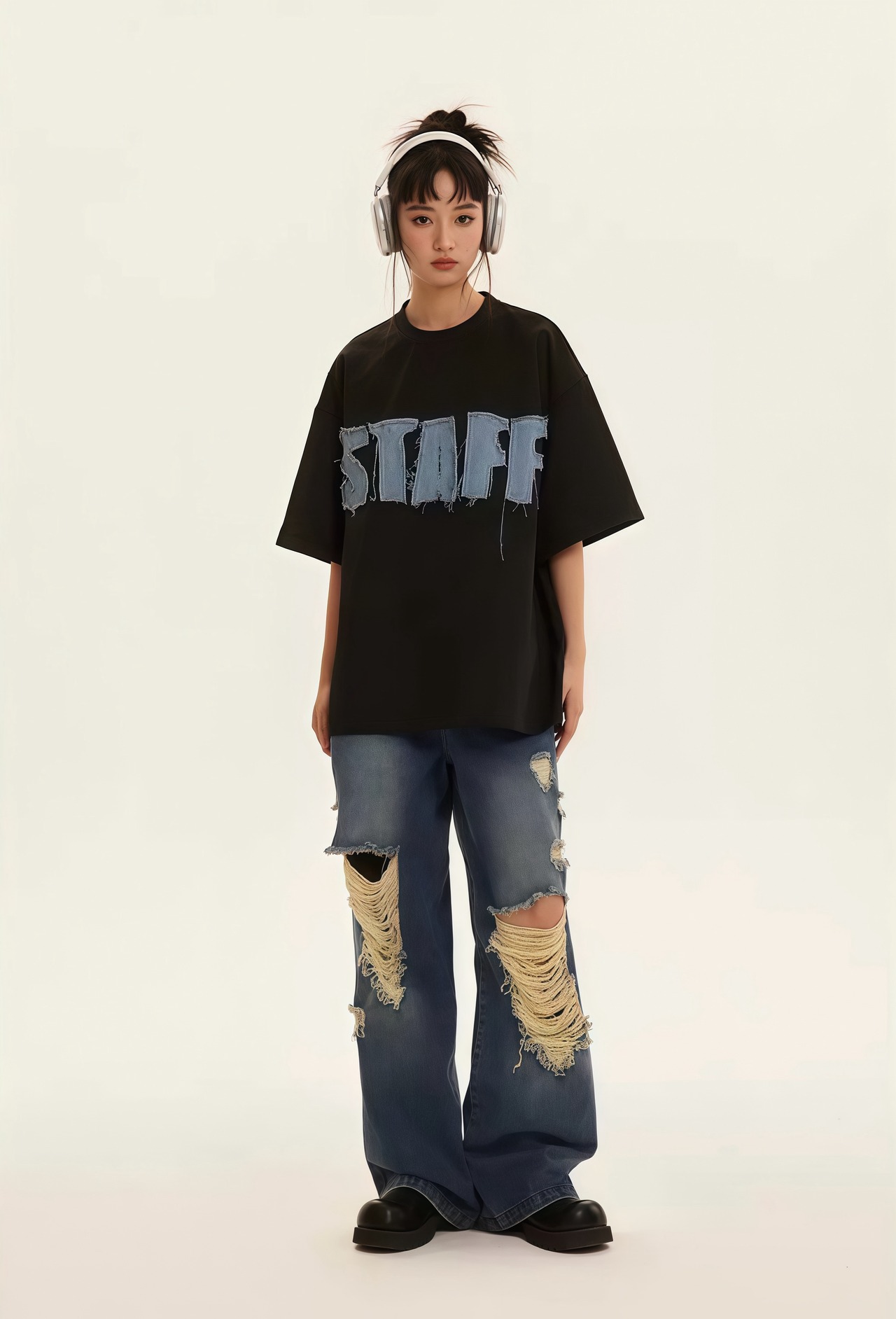Denim Logo STAFF T-shirt UH00078