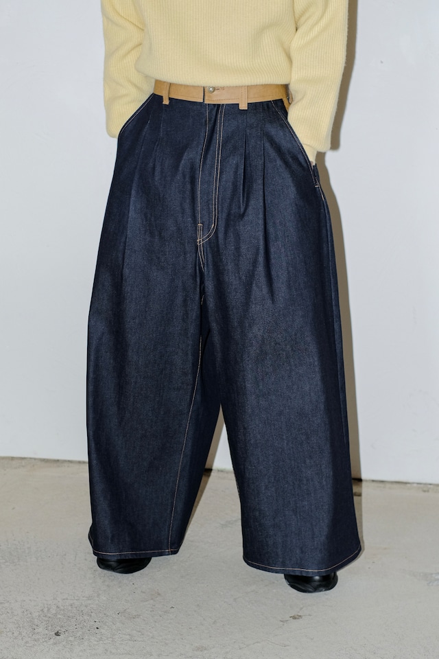 【i`m here : 】Paper patch : DENIM WIDE PANTS "PAST"