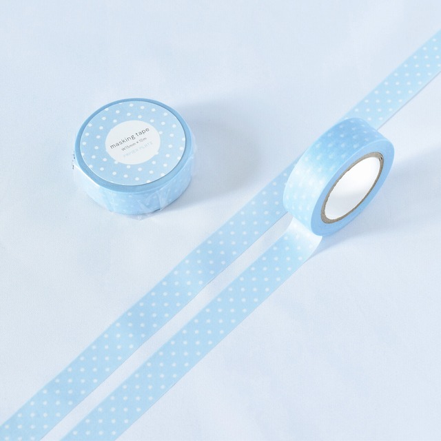 パピアプラッツ　ドット・そらいろ　15mmマスキングテープVol.1　PA09