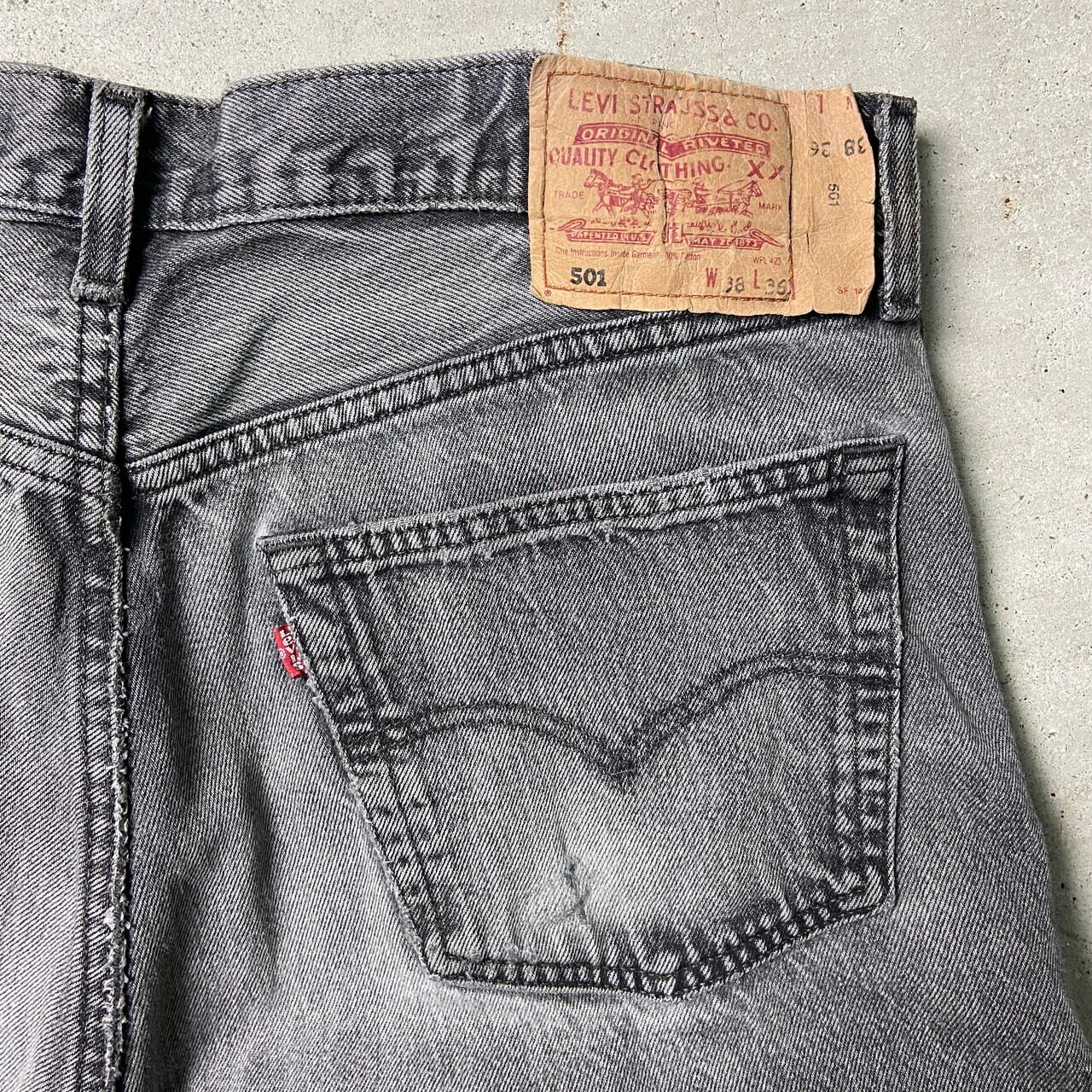 90年代 英国製 Levi's ユーロリーバイス 501 ブラックデニムパンツ