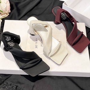 Square toe open sandals in 3 colors S864