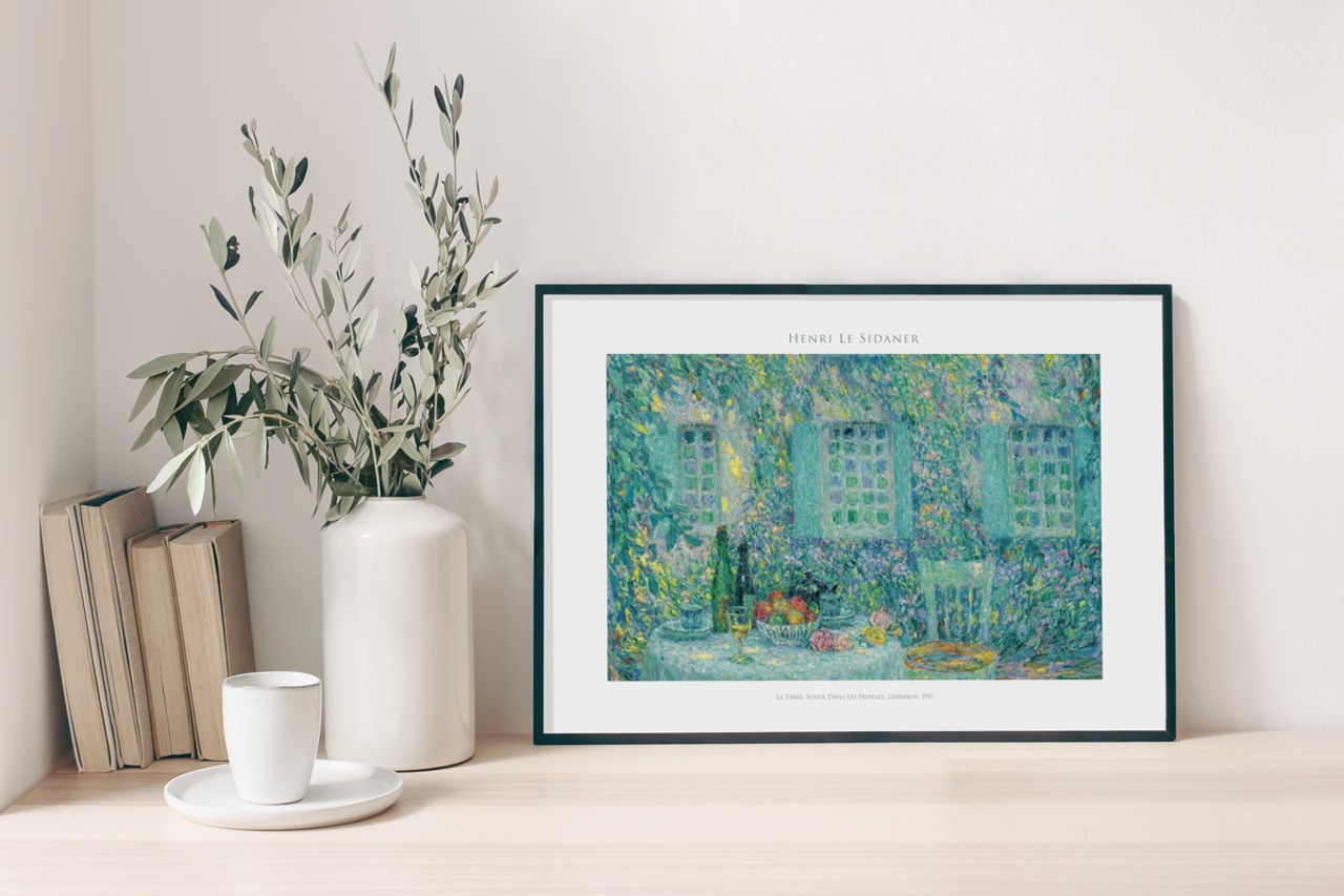 アンリ・ル・シダネル テーブル 陽の中の葉 ジェルブロワ アートポスター 風景画 名画 絵画 ポスター アートパネル 特大 AP197 - 4