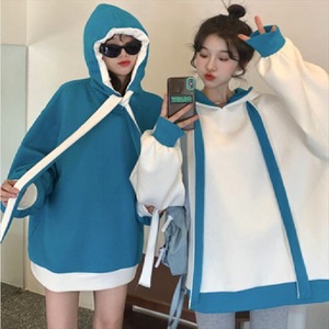 【送料無料】 パーカー  フード付き  長袖  カジュアル系  大人可愛い  ガーリー系  こなれ感  レディースファッション・可愛い  体系カバー   プチプライス  韓国  厚手生地・暖かい・暖かコーデ  冬  お出かけ・女子会・デイリーユース