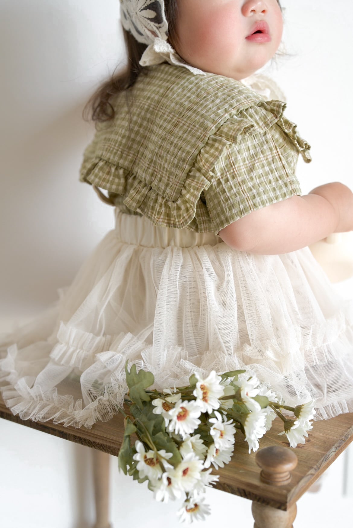 ꒰ 即納 ꒱ check frill blouse / mimimarket