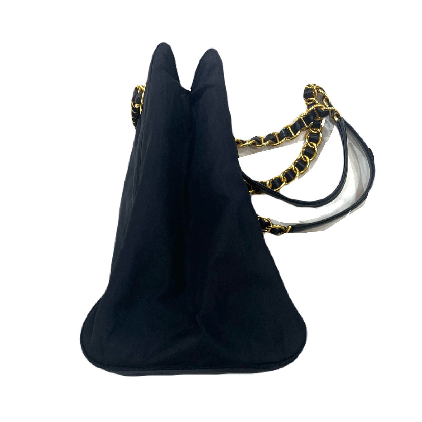 PRADA】2260 プラダ ナイロン チェーントートバッグ ブラック ゴールド