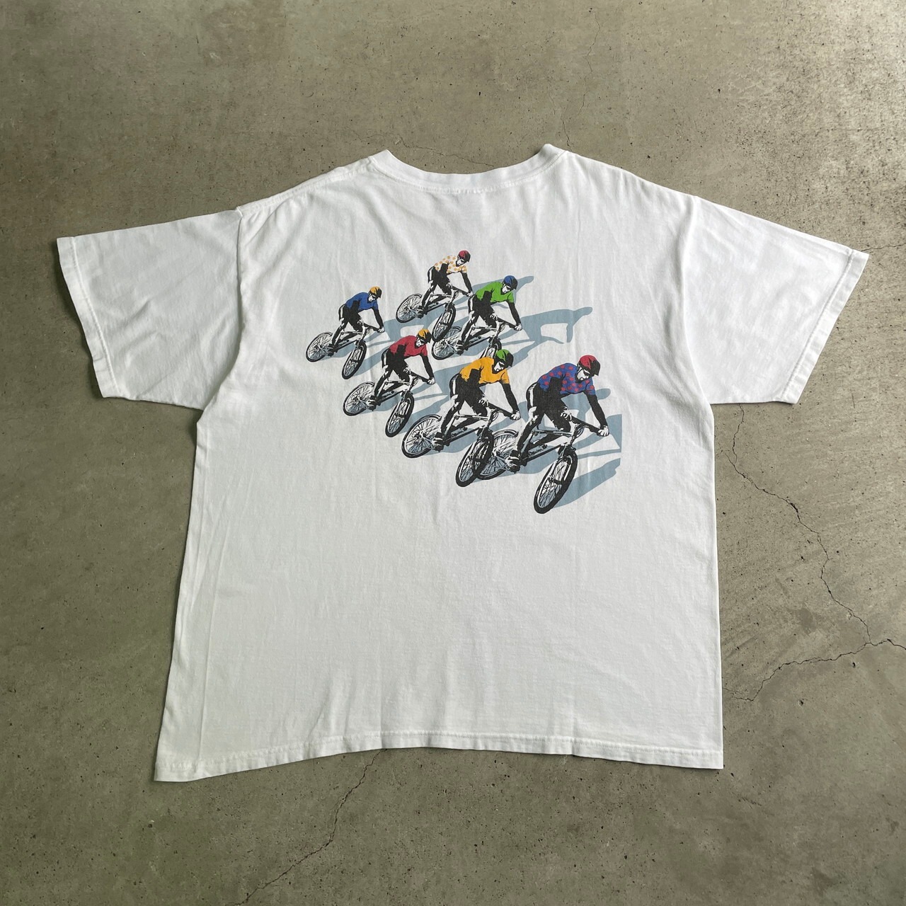 90年代 USA製 Columbia コロンビア サイクリング 両面プリントTシャツ 