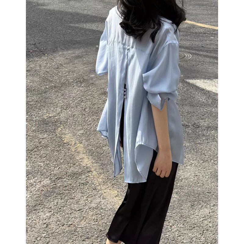 バックオープンオーバーサイズシャツ 202148